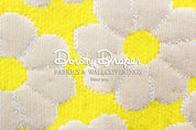 Summer Daisy Yellow Woven Fabric