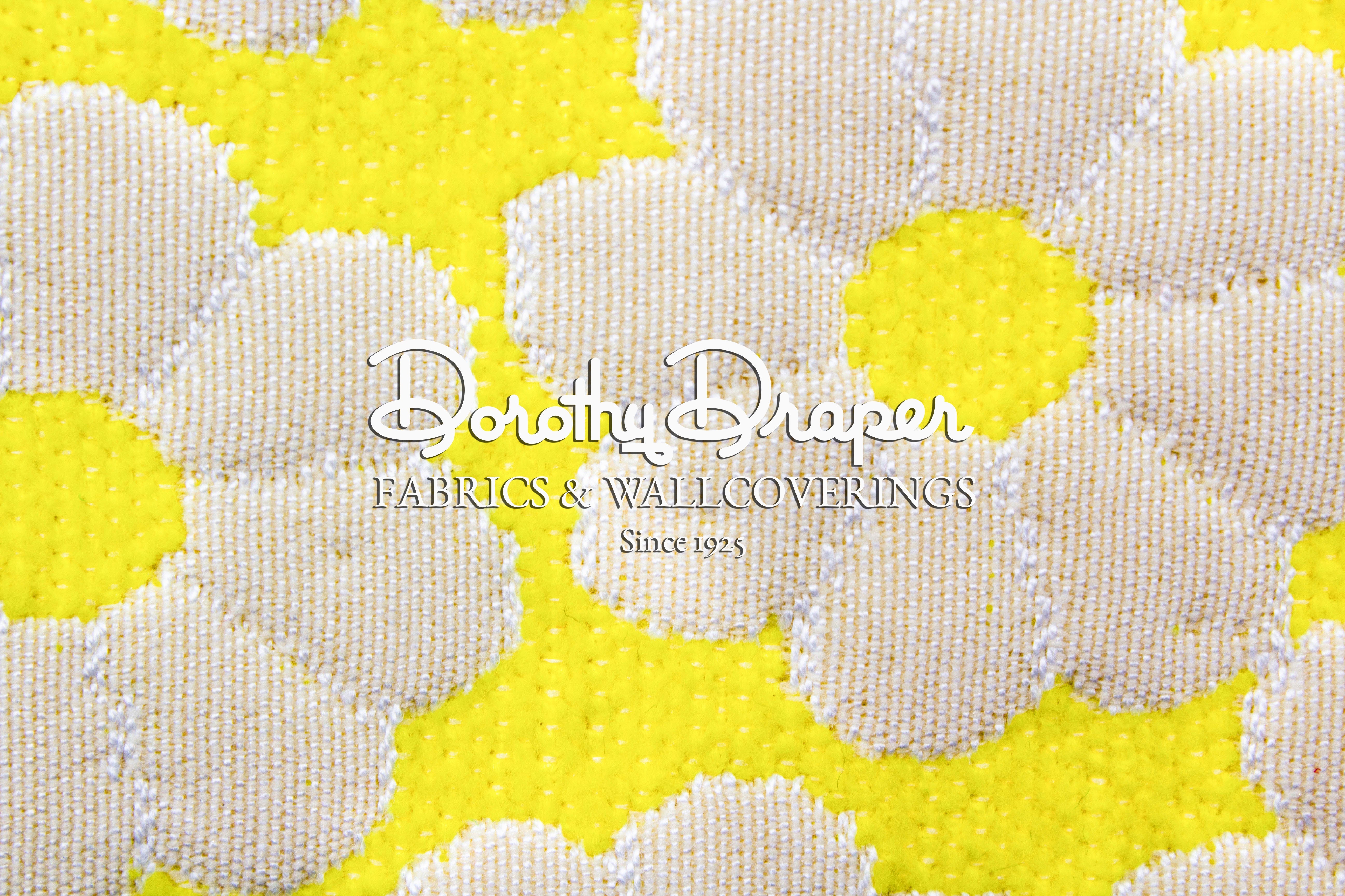Summer Daisy Yellow Woven Fabric