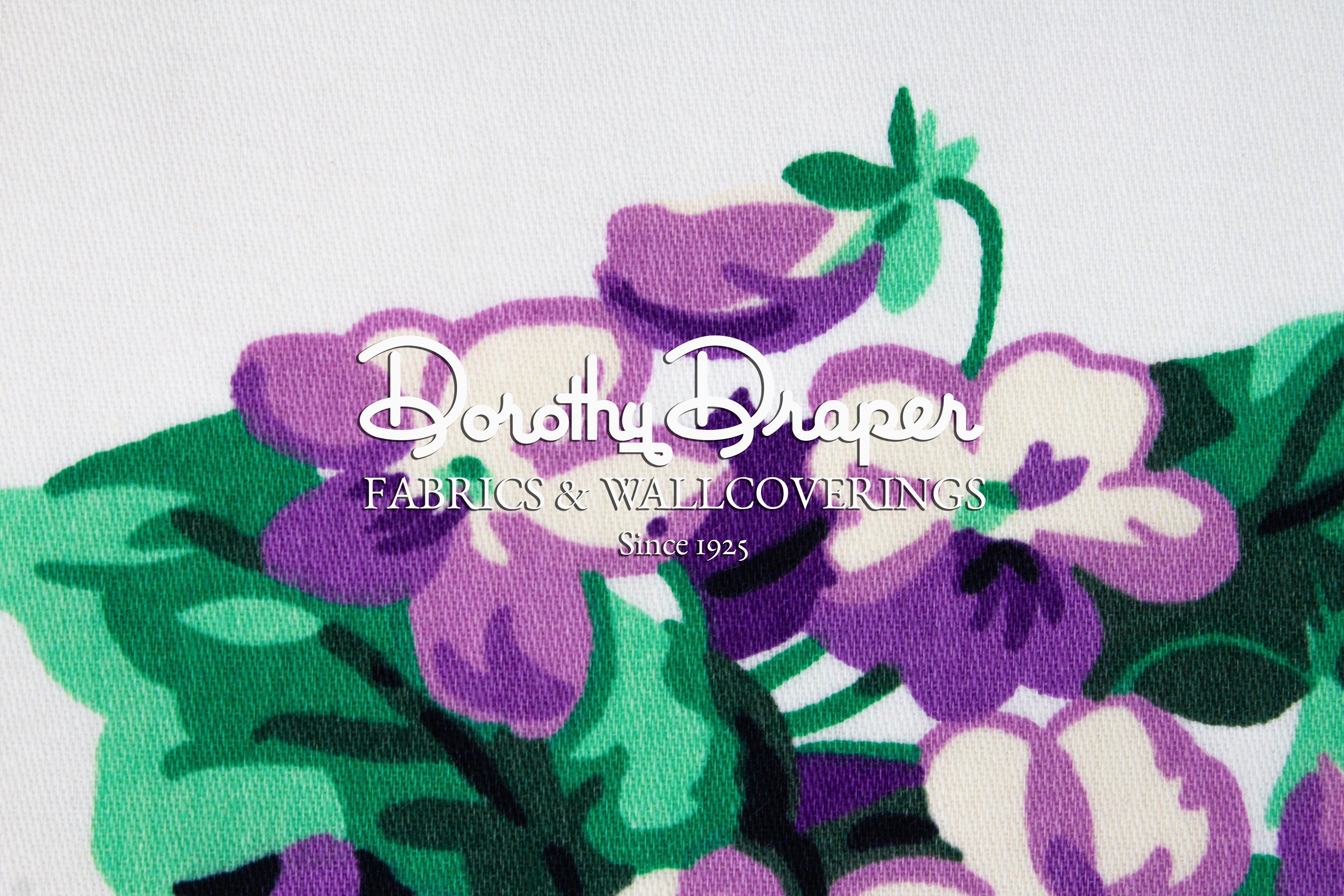 Sweet Violets Purple & White Fabric