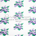 Sweet Violets Purple & White Wallpaper