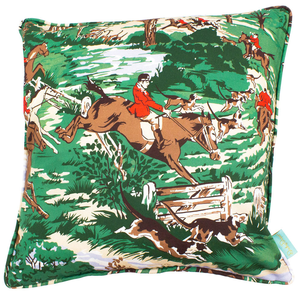 Tally Ho! Throw Pillow - Field Green