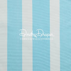 Draper Stripe Aqua Blue Fabric