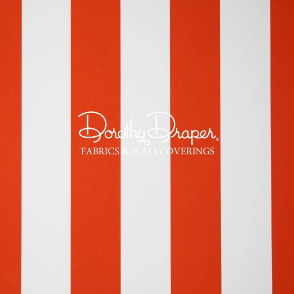 Draper Stripe Orange Wallpaper