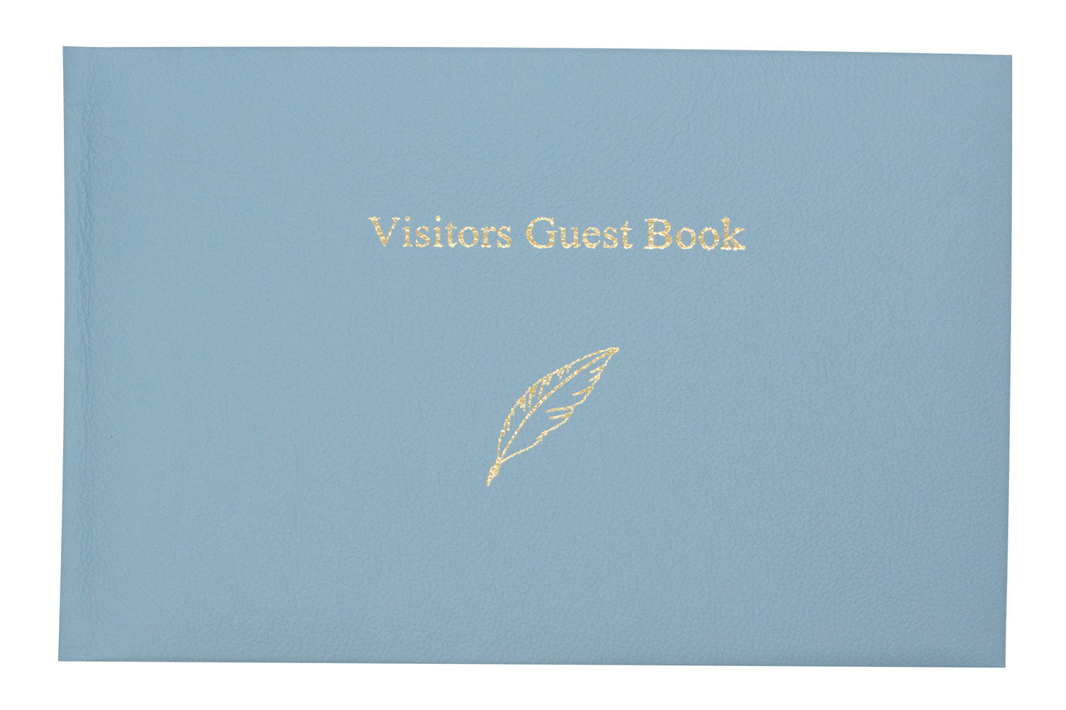 Leather Bound Guest Visitors Book - Blue