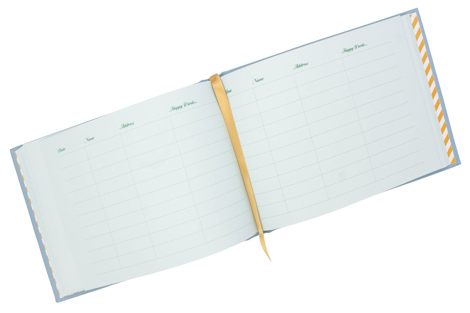 Leather Bound Guest Visitors Book - Blue