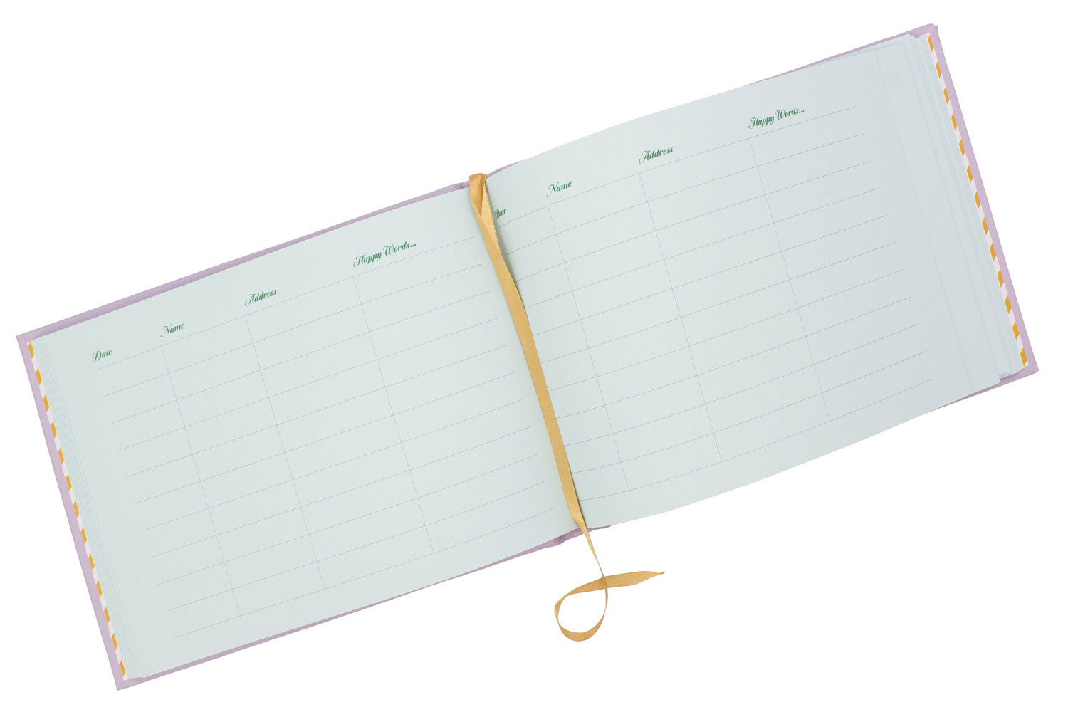 Leather Bound Guest Visitors Book - Lavender