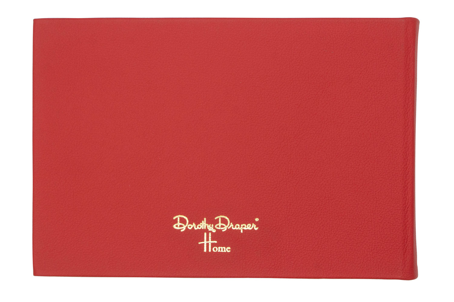 Leather Bound Guest Visitors Book - Red
